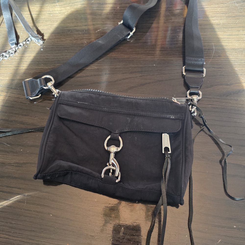 Rebecca Minkoff Black Crossbody Bag with Silver Accents